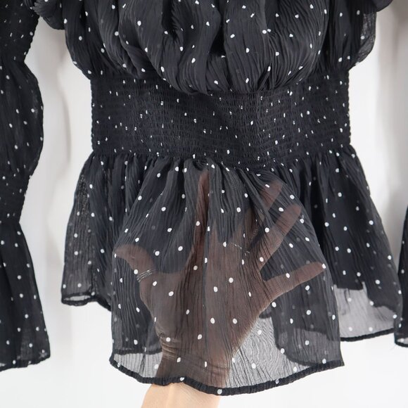 Endless Rose Sheer Top Womens XS Black Fairy Grunge Witchy Whimsigoth Romantic - Picture 7 of 9